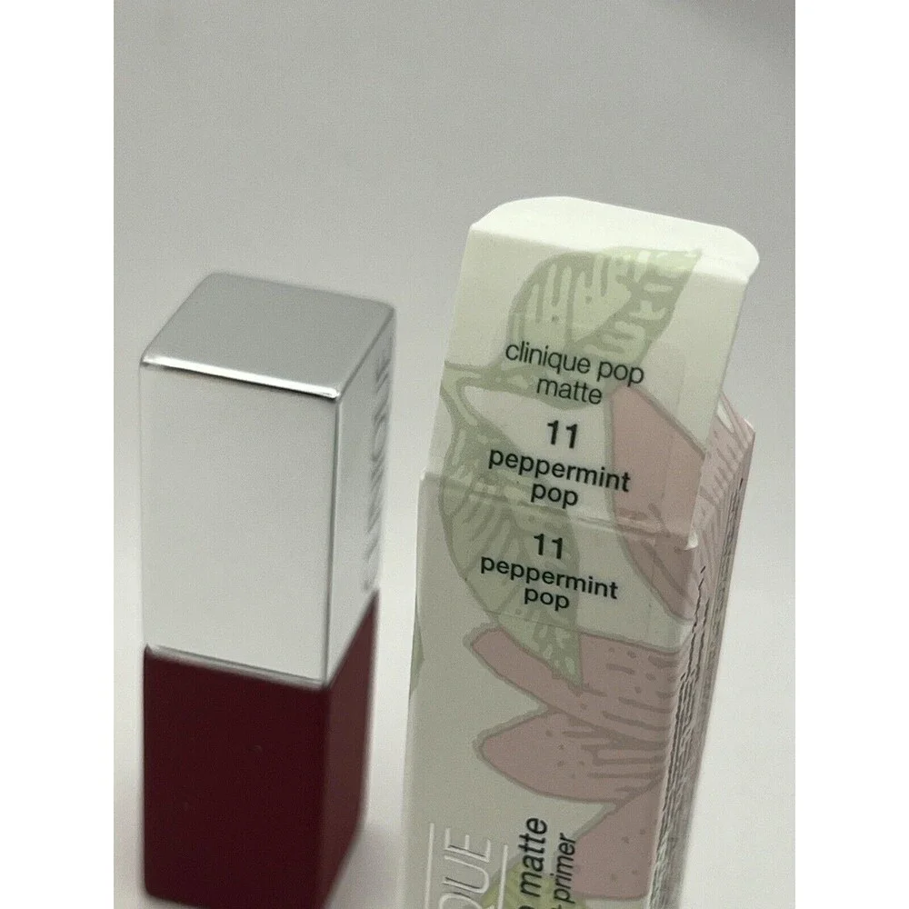 Clinique Pop Lip Colour + Primer 0.13oz/3.9g #11 Peppermint Pop- New In box